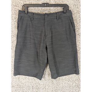 Hang‎ Ten Board Shorts Men 36 Dark Gray Beach Casual Surfer Walking Striped